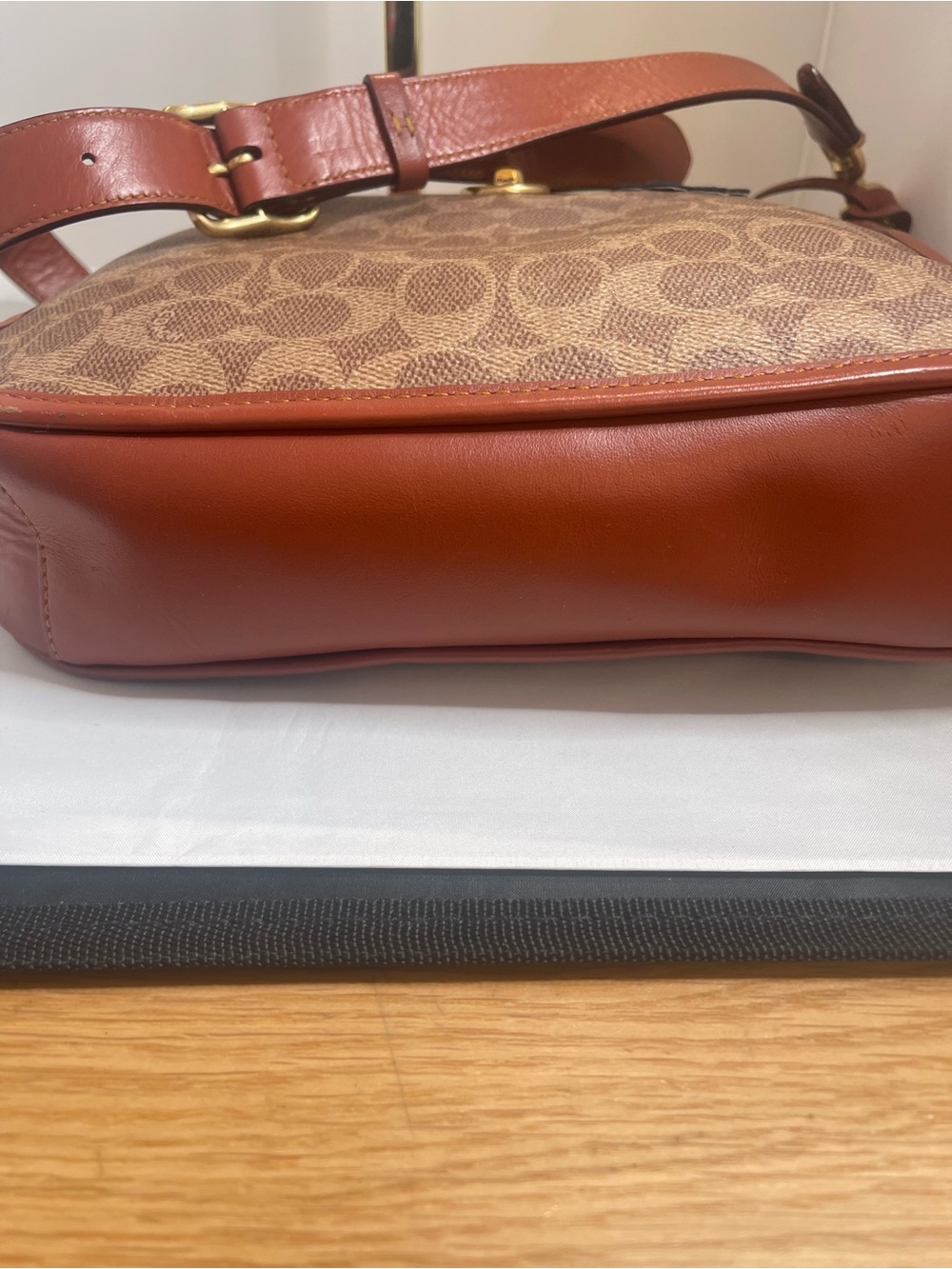 Coach Brown Signature Chaise Crossbody - Picture 5 of 7